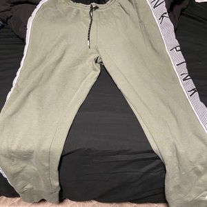 VS PINK Olive Green Joggers - Size LG